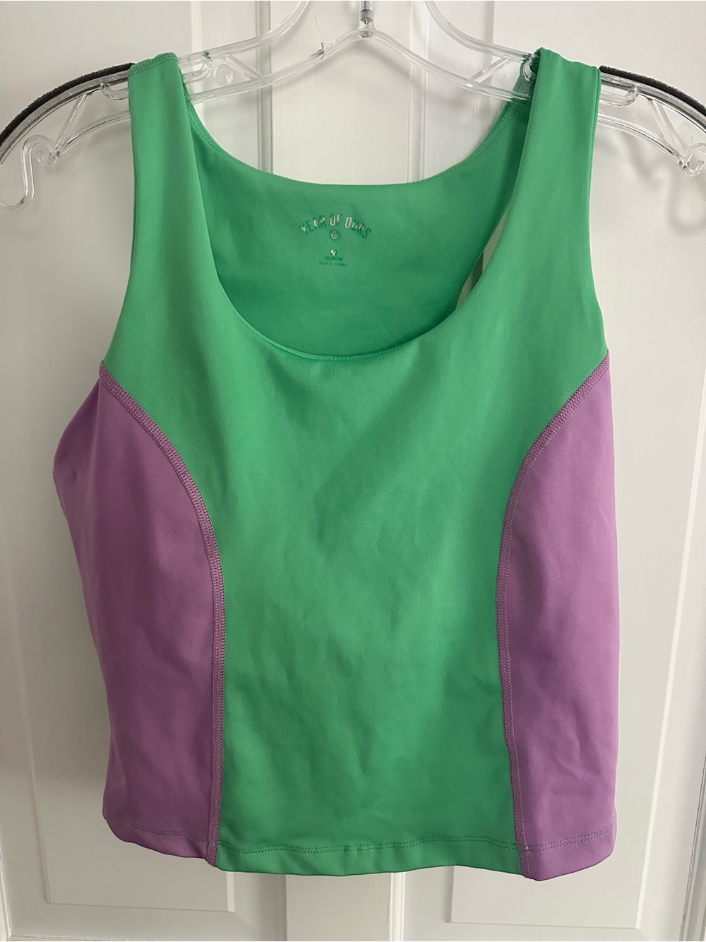 The year of ours tread crop top in tulip/green